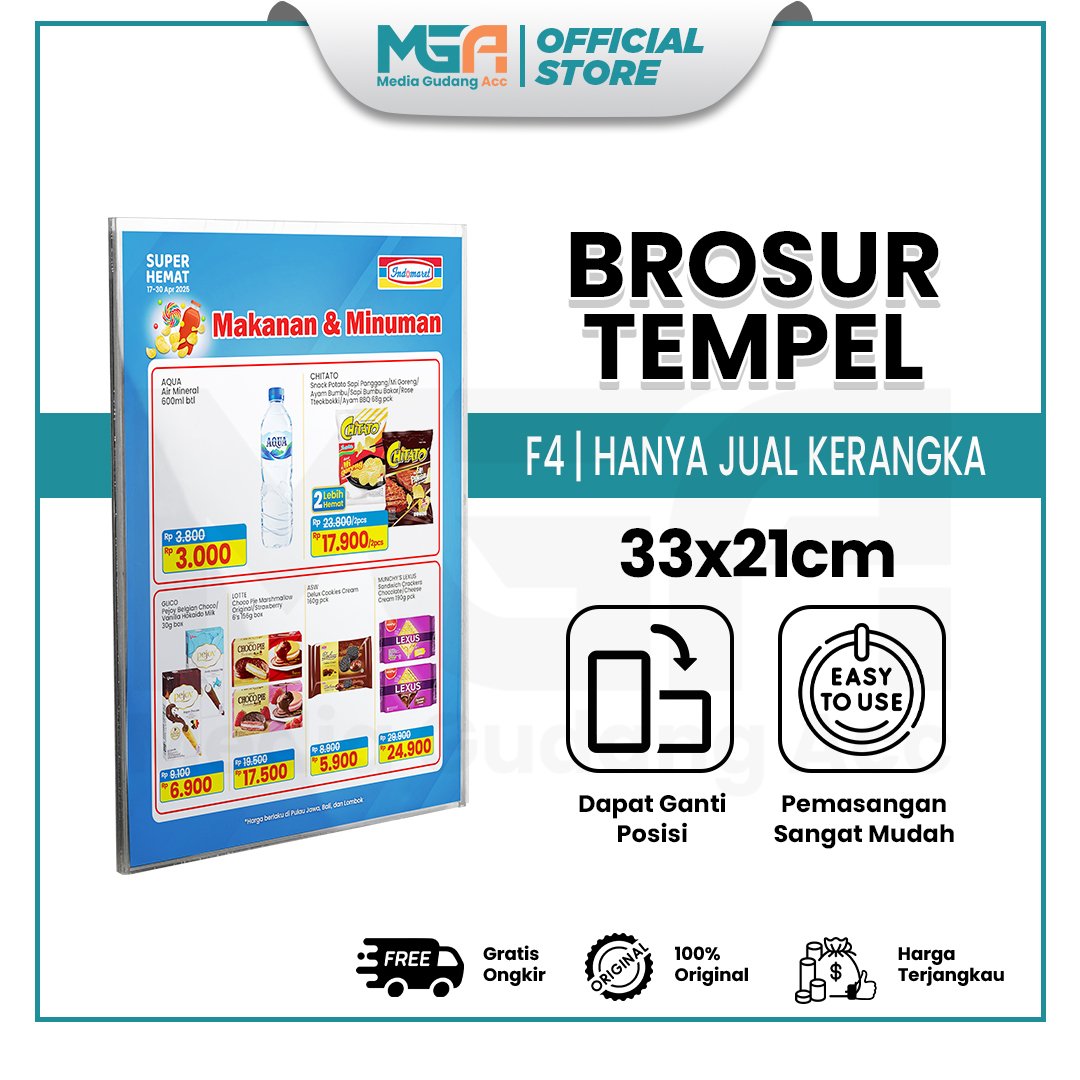 Brosur Tempel Akrilik F4