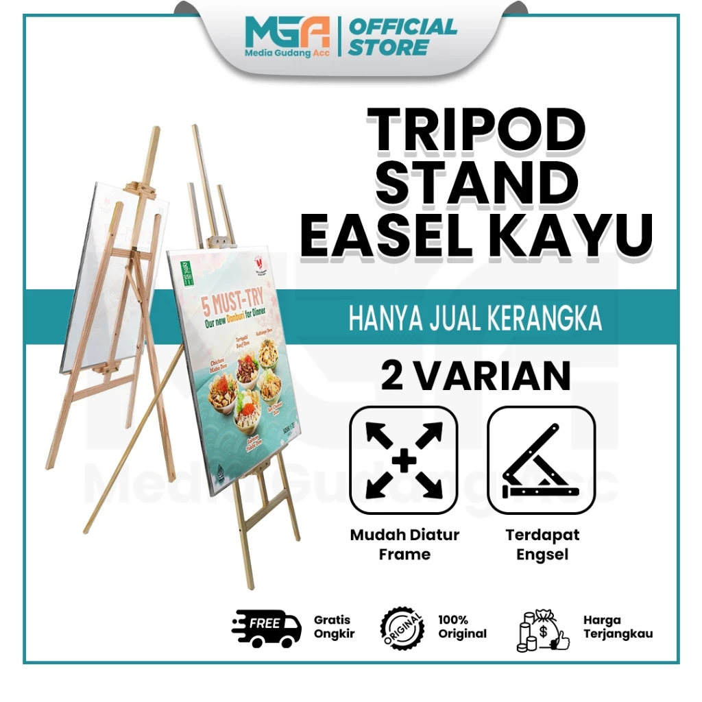 Tripod Easel Kayu 150 cm & 170 cm
