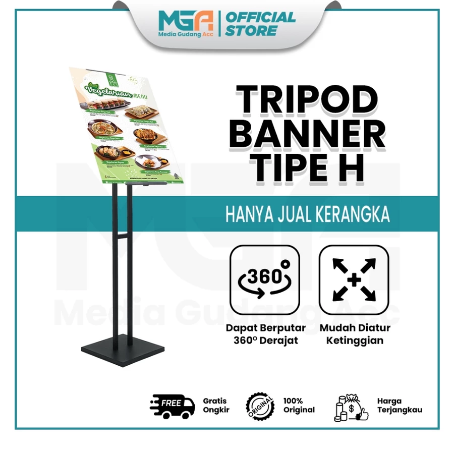 Tripod Banner Type H Frame Miring