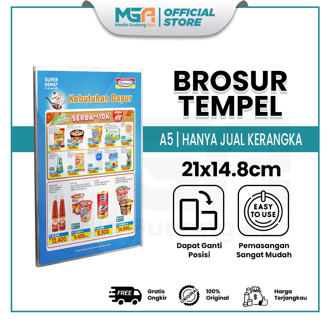 Brosur Tempel Akrilik A5